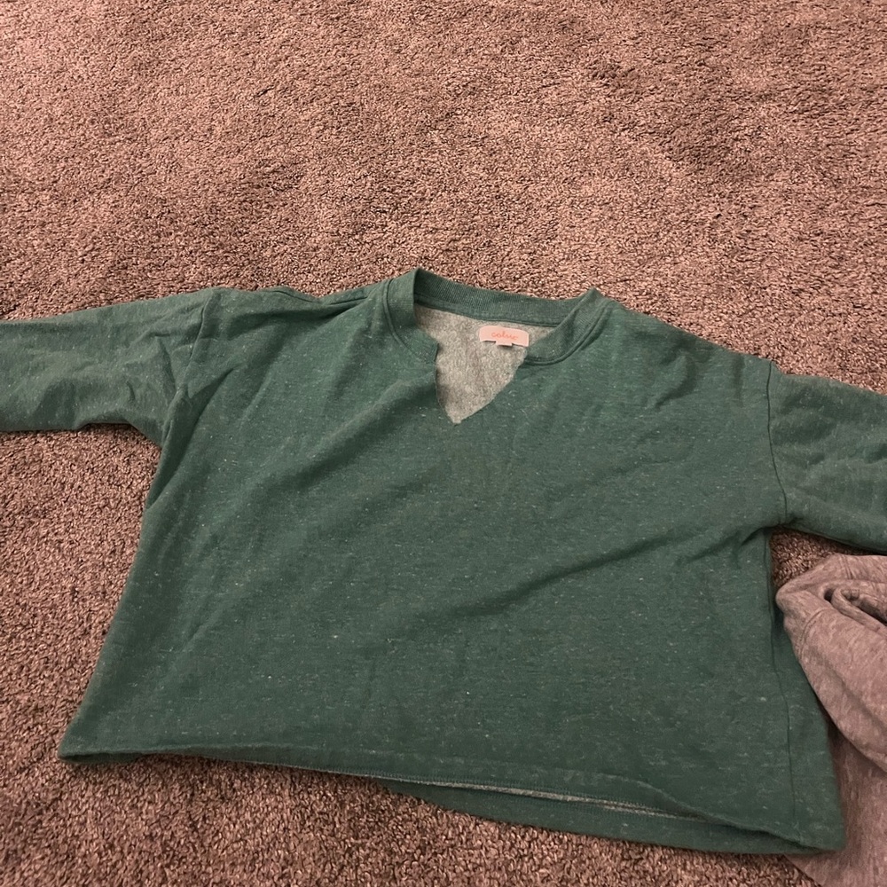 Target cropped green sweater